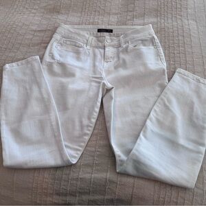 Level 99 White Skinny Ankle Jeans Size 28